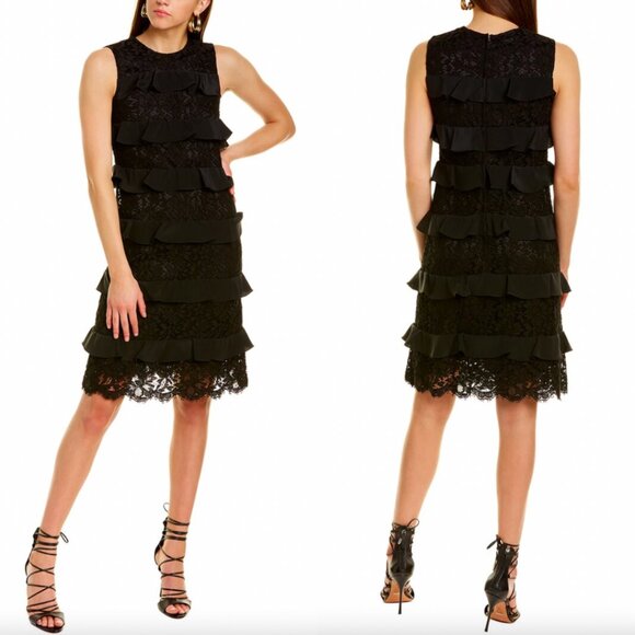 $2600 NWT Dolce&Gabbana Black Lace Embroidered Mini Dress size IT 38/2 - Picture 1 of 10